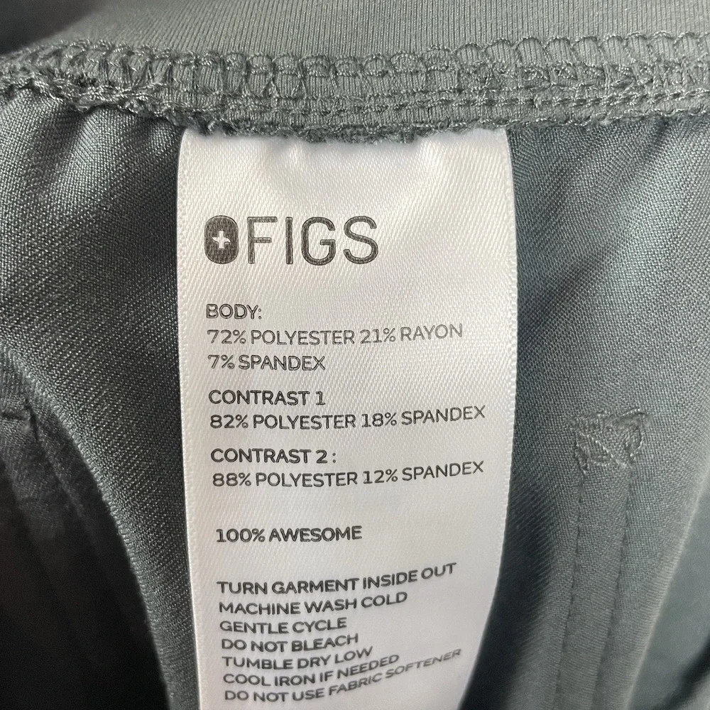 Figs Olive Green Zamora Cargo Scrub‎ Pants Size S Medical Nurse Workwear